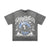 Psychedelic graffiti t-shirt hell slogan top grunge tee in grey