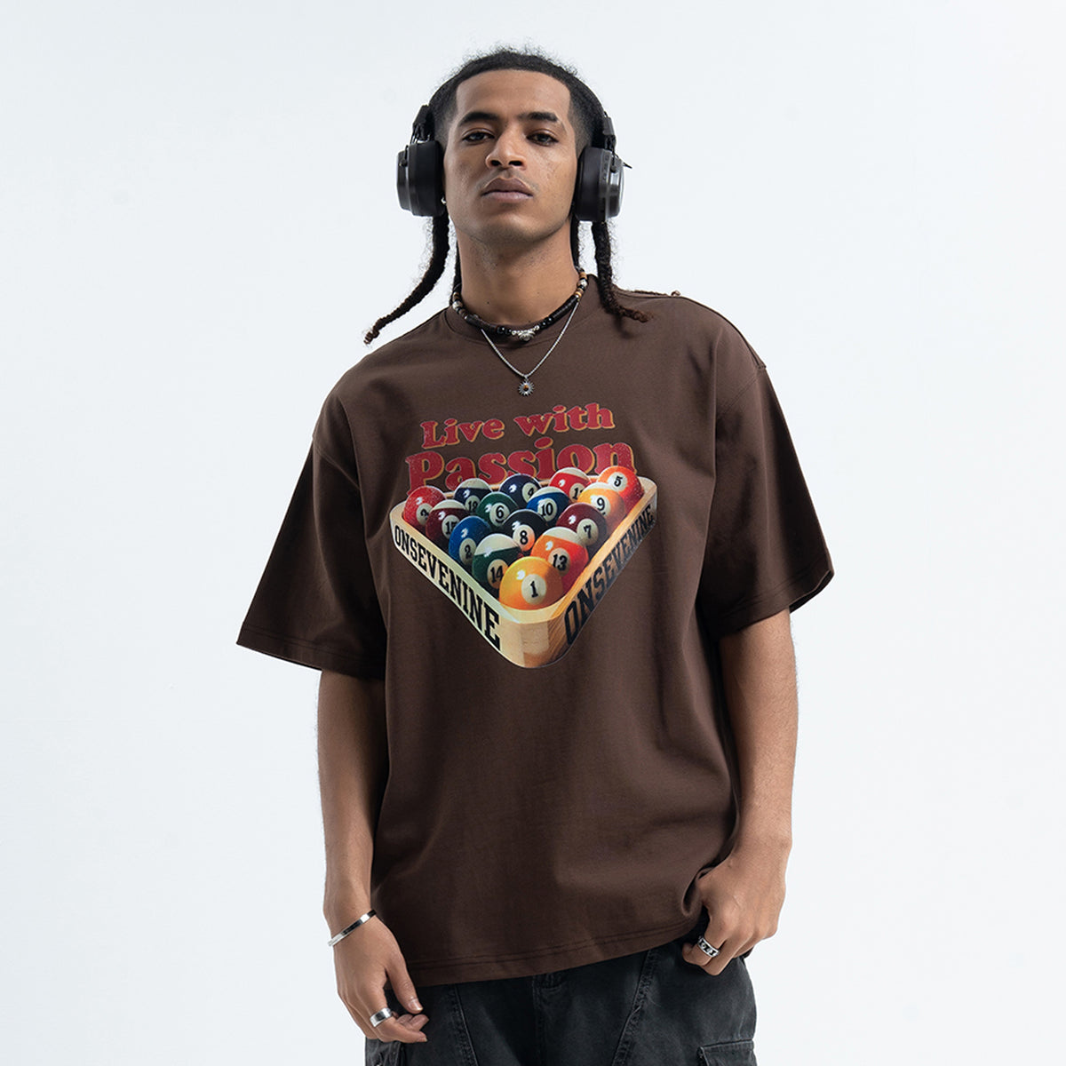 Pool game t-shirt retro gamer top grunge preppy tee black