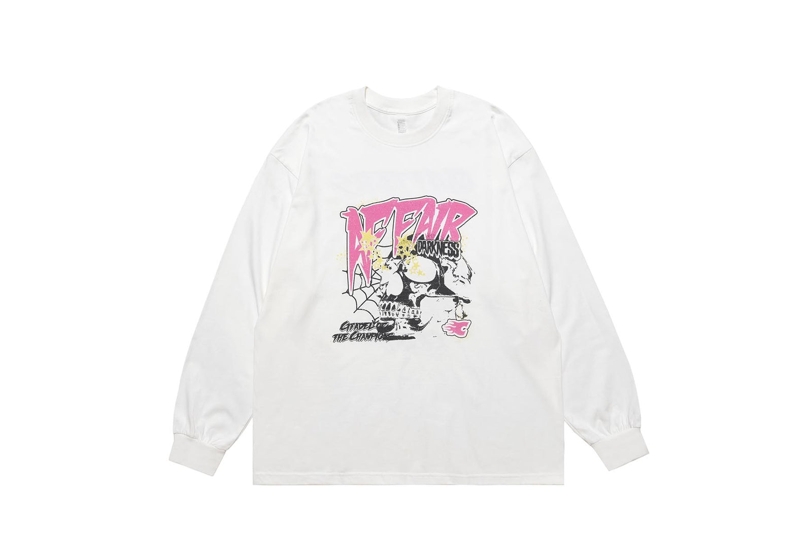 Cyberpunk long sleeve top virtual reality t-shirt in white