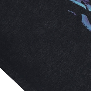 Warewolf sleeveless t-shirt gothic cartoon surfer vest 00s grunge tank top in acid wash black