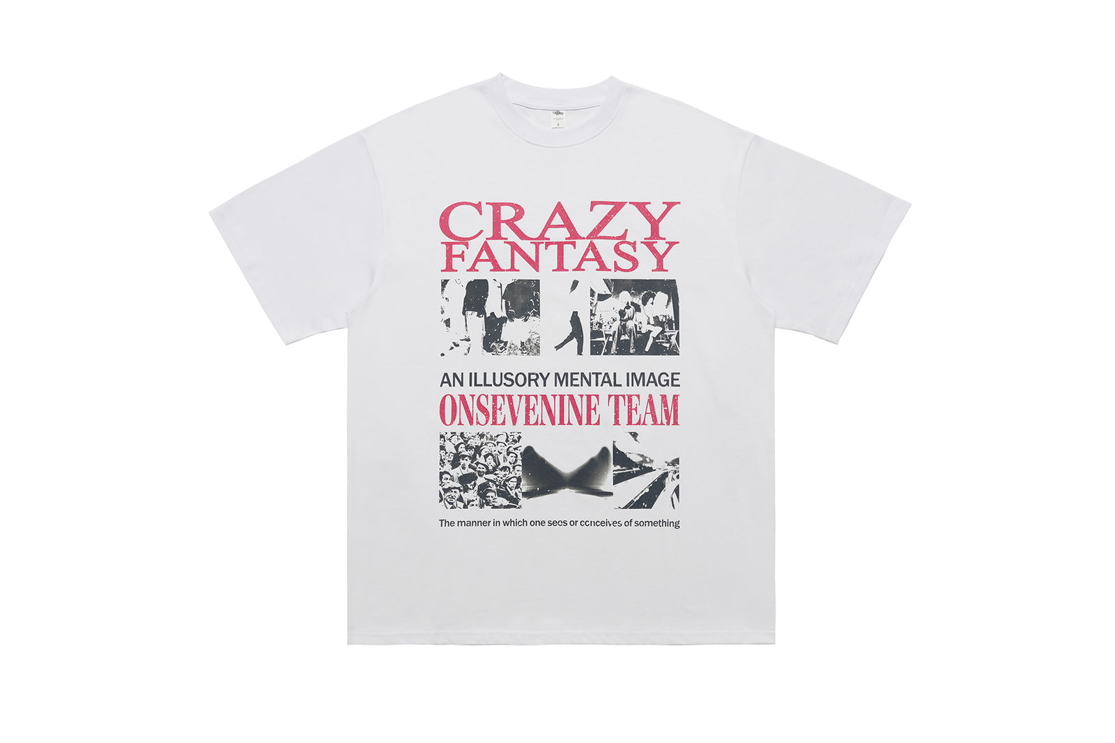 Punk t-shirt psychedelic top graffiti tee retro photography jumper in white