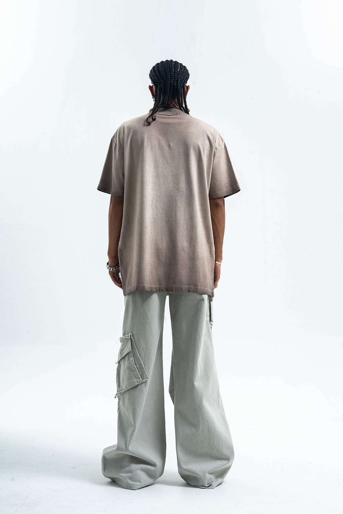 Scary cartoon t-shirt creepy anime top grunge retro horror tee in Grey