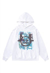 Emoji hoodie smile pullover premium grunge jumper in white