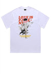 Love slogan tshirt poster print tee grunge pop art top black