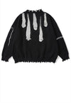 Ghost sweater knitted grunge jumper creepy Gothic top black