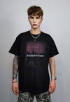 Redemption t-shirt grunge saint tee Gothic slogan top black