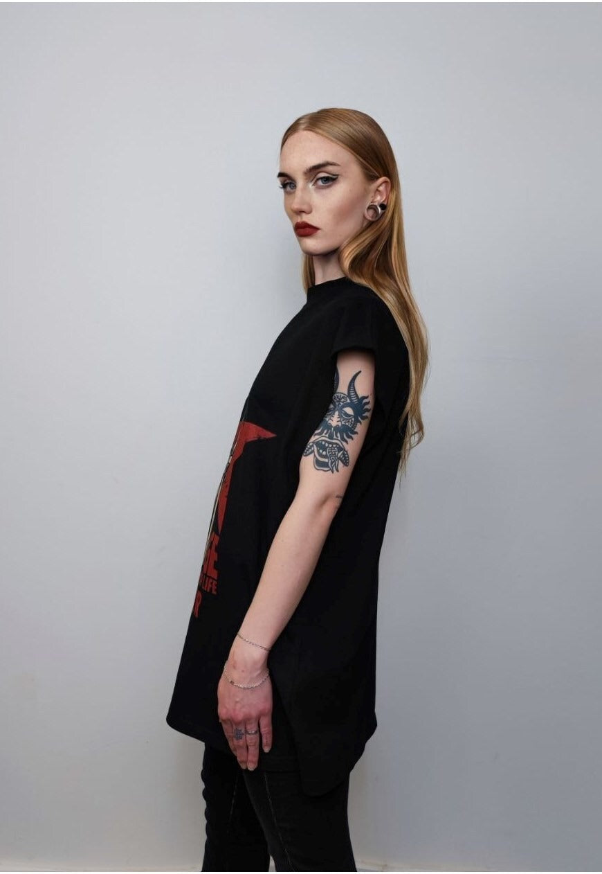 Rocker tank top surfer vest retro skeleton sleeveless tshirt