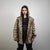 Leopard fleece coat brown animal print trench tie dye cheetah jacket festival overcoat wild cat peacoat rave bomber 90s glam rocker varsity