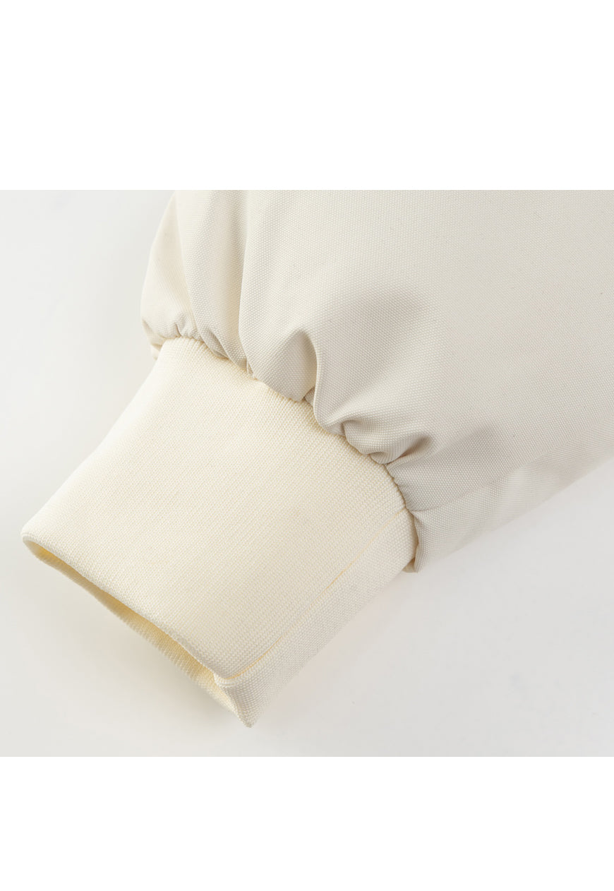 White parka jacket faux fur collar bomber shaggy puffer