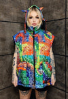 Bandanna bomber jacket handmade detachable paisley puffer