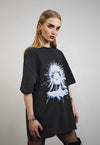 Holy spirit t-shirt saint print tee graffiti top acid grey