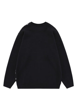 Grim reaper sweater knitted retro Gothic pattern jumper