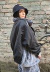 Python faux fur jacket handmade snake fleece bomber grey