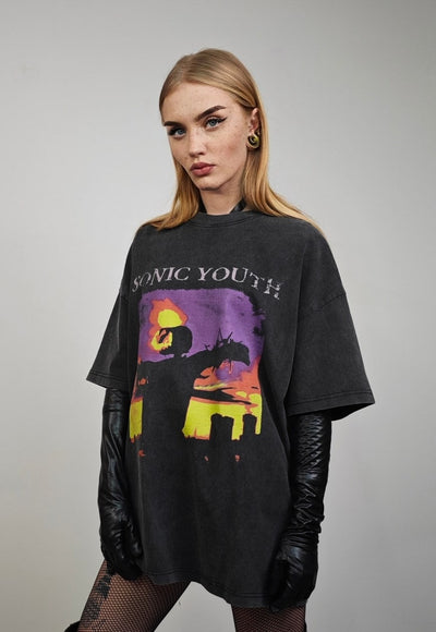 Scare crow t-shirt sonic youth vintage tee grunge top grey