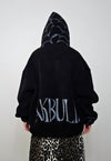 Gothic fleece jacket spider graffiti fluffy bomber punk coat