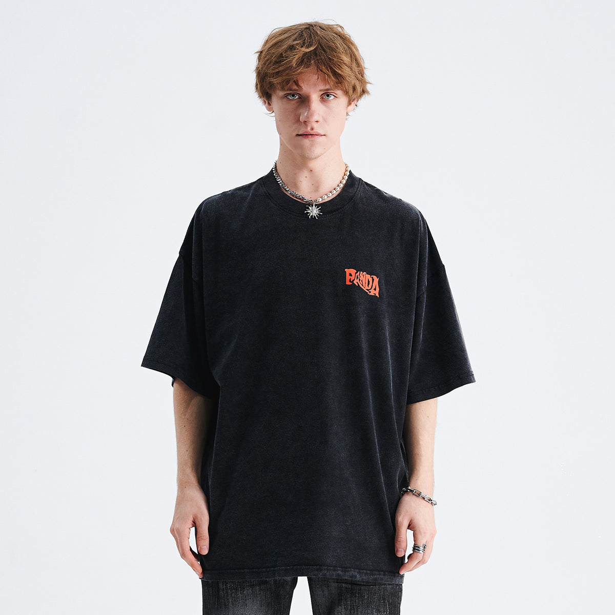 Panda t-shirt animal mprint top koala top in black