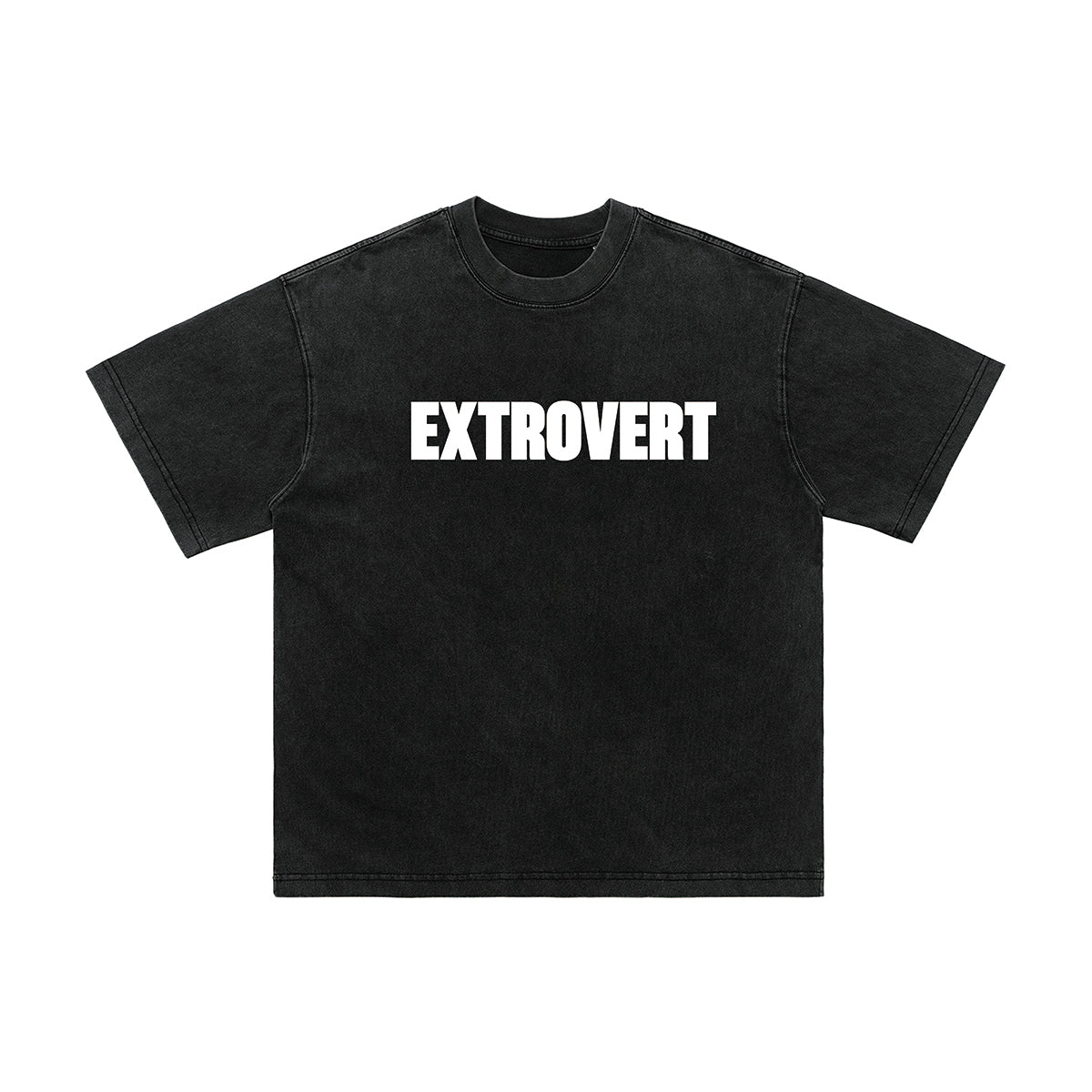 Extrovert t-shirt slogan top motivational tee in black