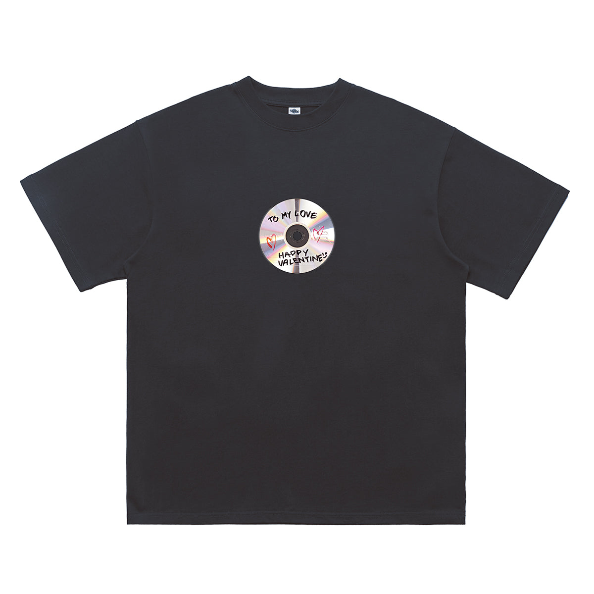 CD print t-shirt 00s top retro gadget tee in grey