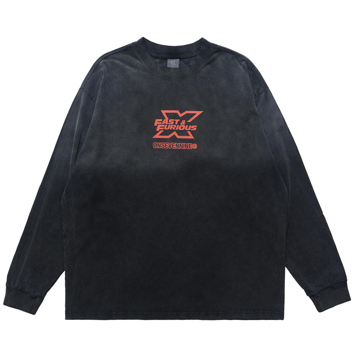 Fast & furious slogan jumper long sleeve motorsports jumper racing t-shirt in black