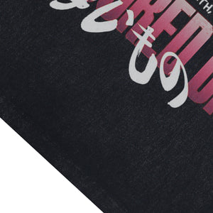 Anime boys sleeveless t-shirt vintage Japanese vest retro cartoon tank top in acid wash black