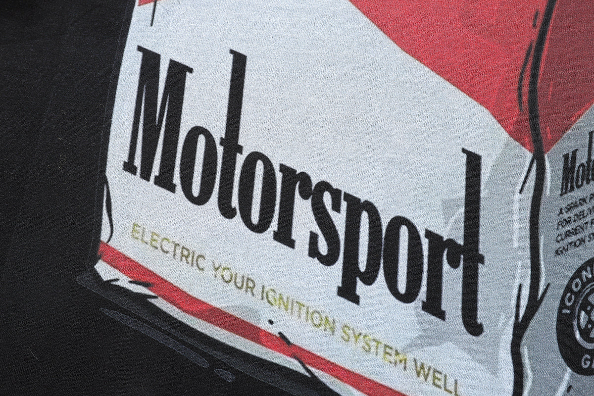 Motorsports t-shirt retro racing tee funny y2k top in cream