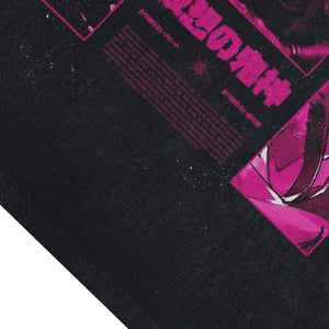 Sukuna anime sleeveless t-shirt vintage Japanese vest retro cartoon tank top in acid wash black