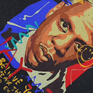 Jay Z sleeveless t-shirt vintage rapper vest hip-hop tank top in acid wash black