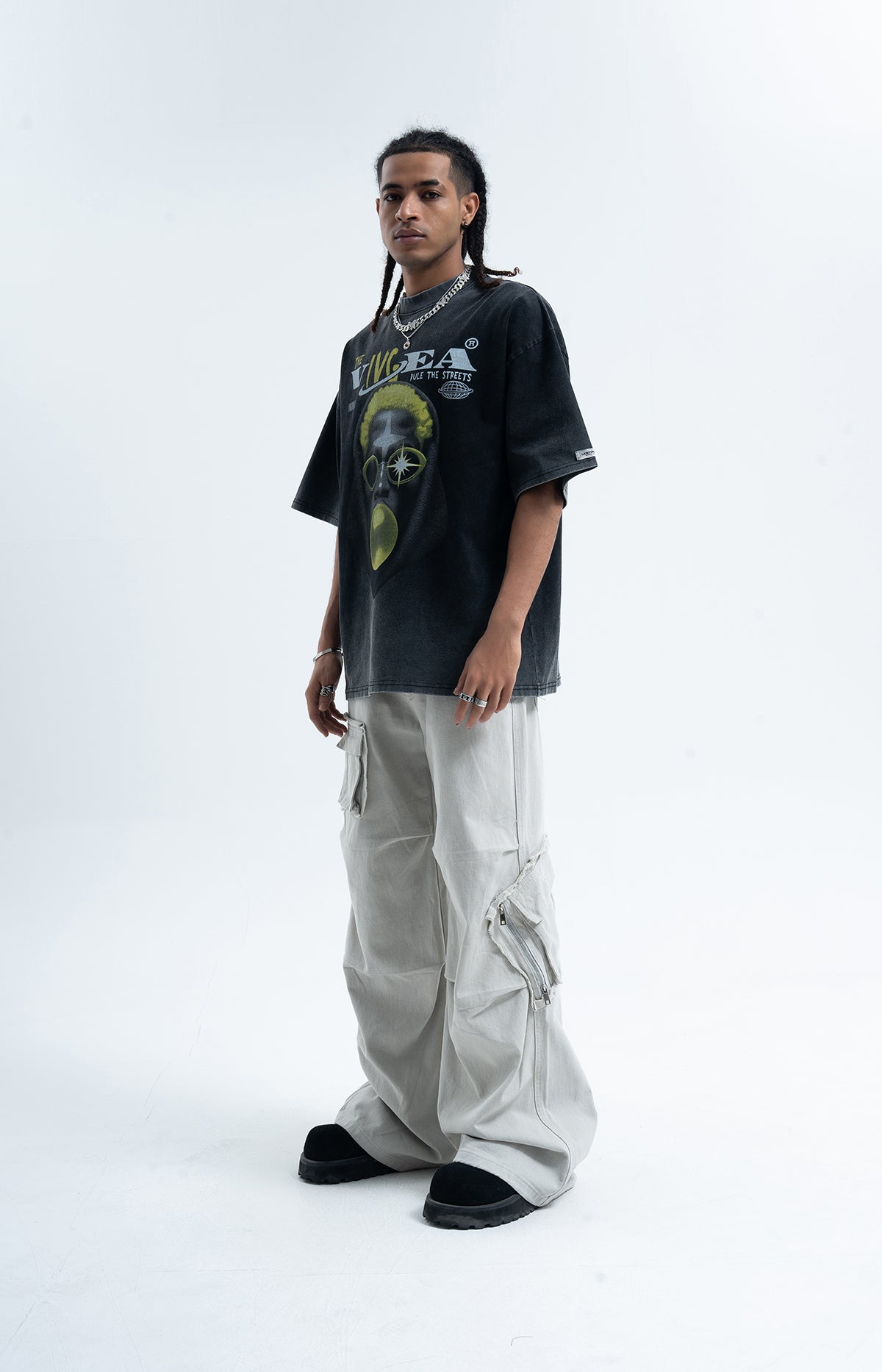 Dennis Rodman t-shirt psychedelic top basketball player tee in Black