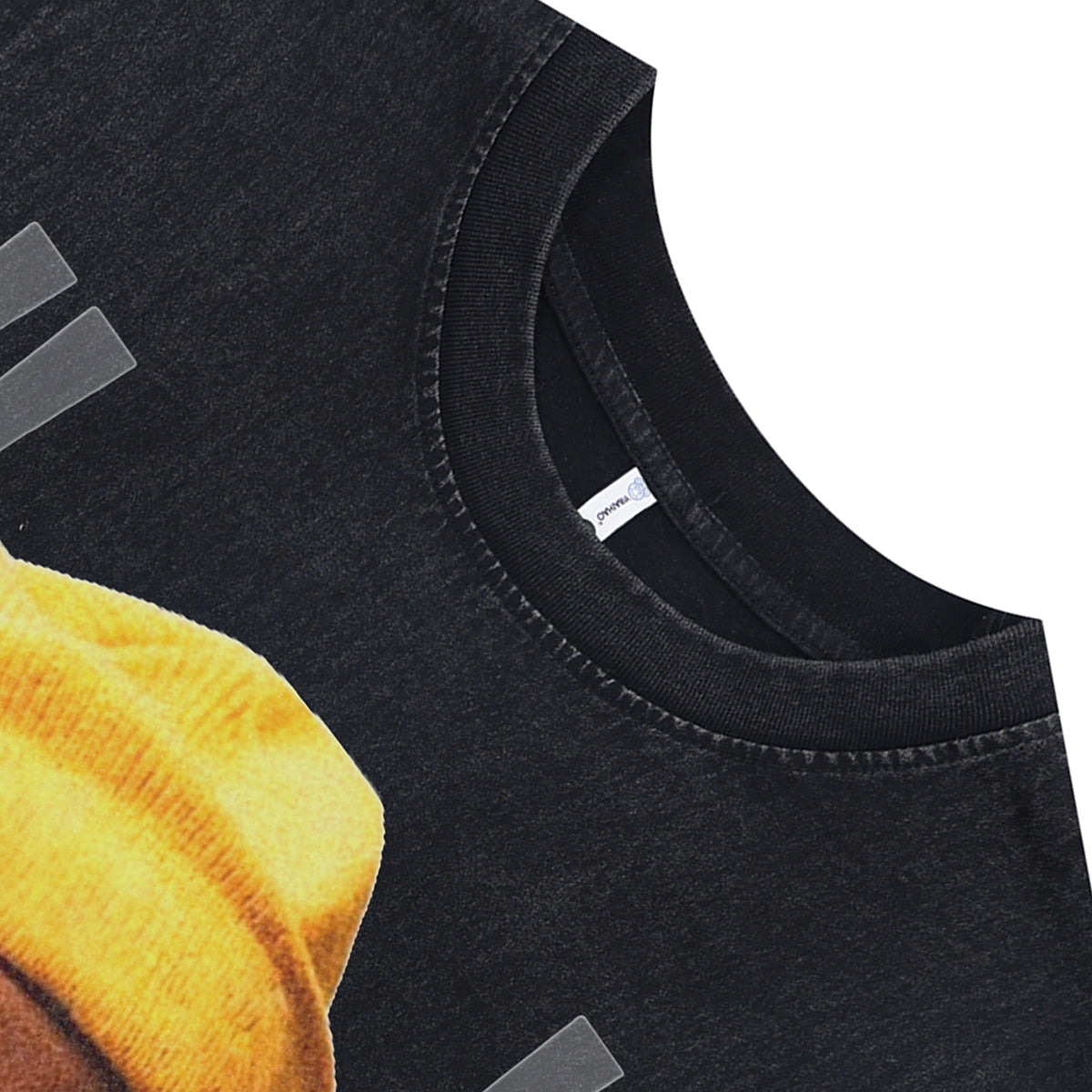 Cyberpunk sleeveless t-shirt catalyst slogan surfer vest 00s psychelic tank top in acid wash black