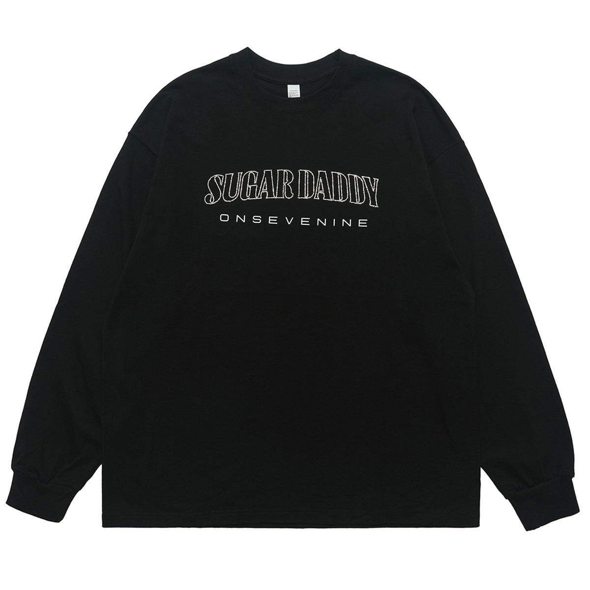 Sugar daddy slogan top long sleeve diamante jumper glitter slogan pullover in white