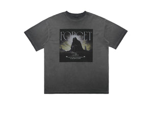 Gothic t-shirt desert monster top creepy print tee in grey