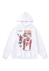 Basketball player hoodie top premium hiphop jumper in white