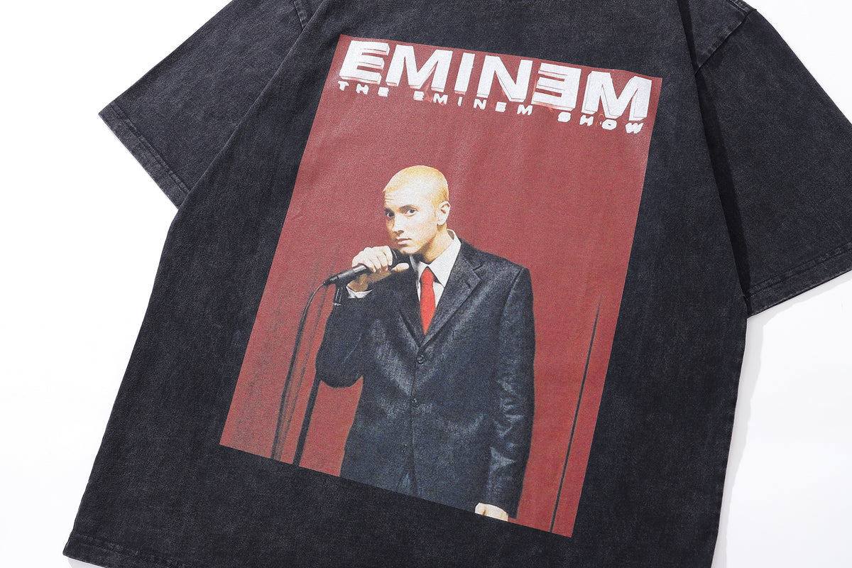 Vintage Slim Shady t-shirt hip-hop tee retro Eminem top in grey