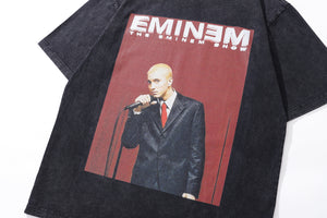 Vintage Slim Shady t-shirt hip-hop tee retro Eminem top in grey