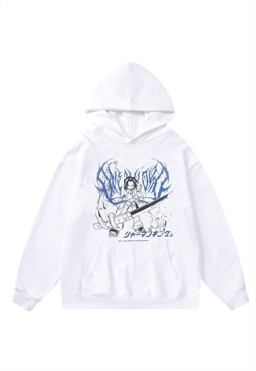 Anime hoodie abstract pullover premium grunge jumper