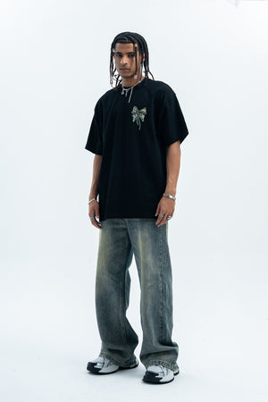 Money print t-shirt dollar sign tee hip-hop top rapper jumper black