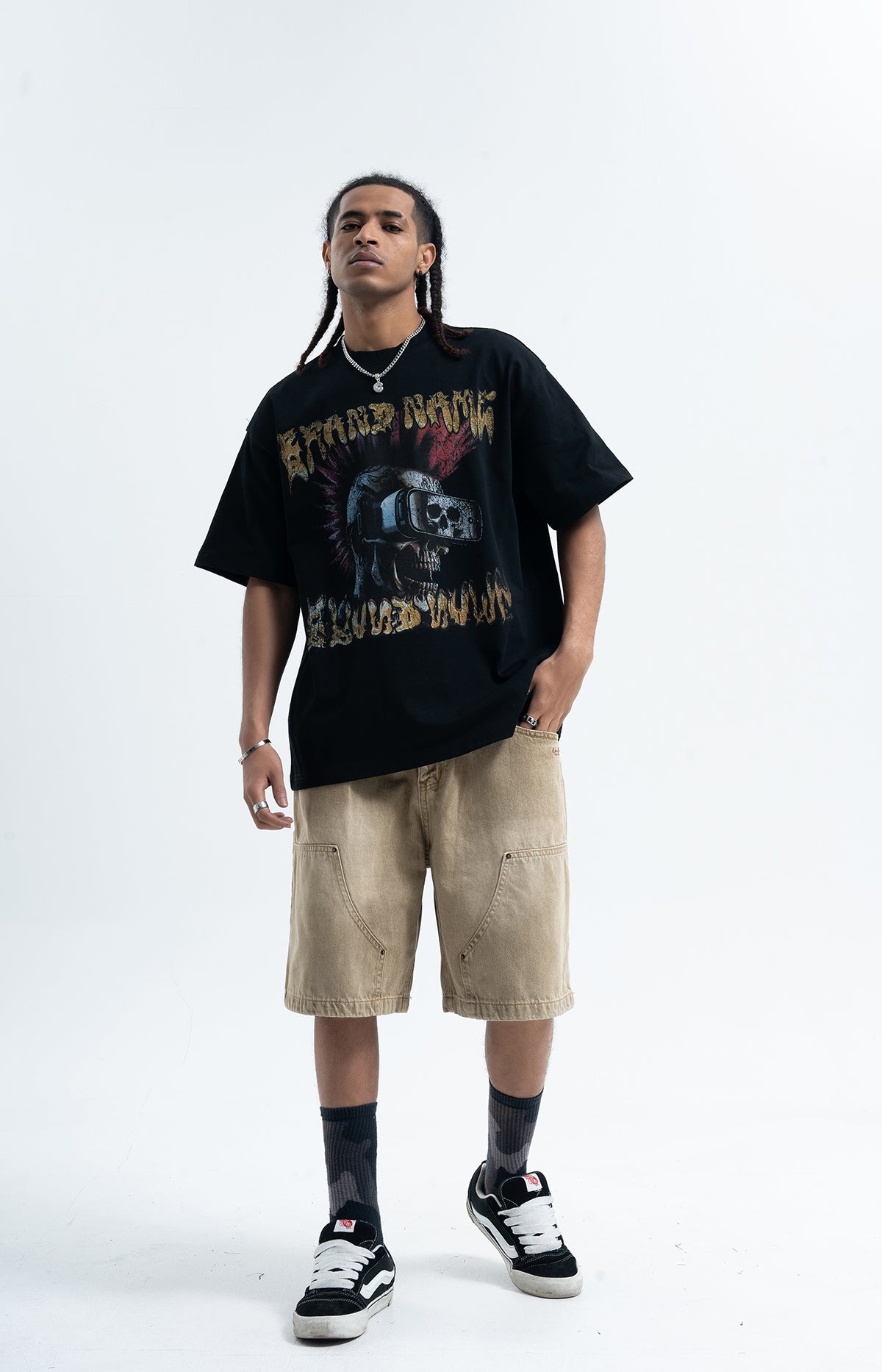 Cyberpunk t-shirt grunge raver tee virtual reality top in black