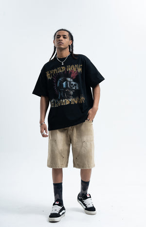 Cyberpunk t-shirt grunge raver tee virtual reality top in black