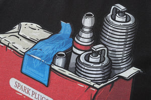 Motorsports t-shirt retro racing tee funny y2k top in grey