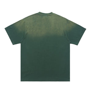 Duck cartoon t-shirt retro print tee old school top in green