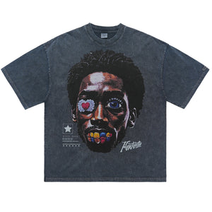 Vintage Kendrick Lamar t-shirt hip-hop top gangster tee in grey