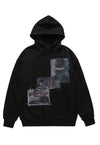 Bondage hoodie grunge pullover premium punk jumper in black