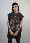 Rocker sleeveless t-shirt death print tank top surfer vest