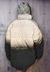 Reflective bomber luminous cotton padded jacket in grey