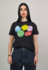 Candy print t-shirt slim fit unisex techno tee raver top