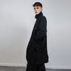 Utility buckle coat grunge bondage jacket strap attachment mac Gothic trench jacket catwalk bomber lapel smart overcoat in black