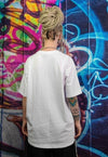 Bros t-shirt retro computer game tee graffiti top in white