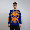 Skeleton sweater knitted bones jumper rib cage knitwear top grunge sweatshirt knit punk rocker pullover in cream red