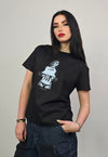 Robot girl t-shirt slim fit unisex bionic tee raver top