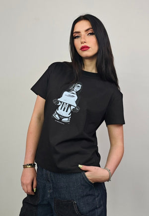 Robot girl t-shirt slim fit unisex bionic tee raver top